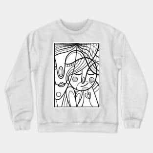 Love you mom abstract faces Crewneck Sweatshirt